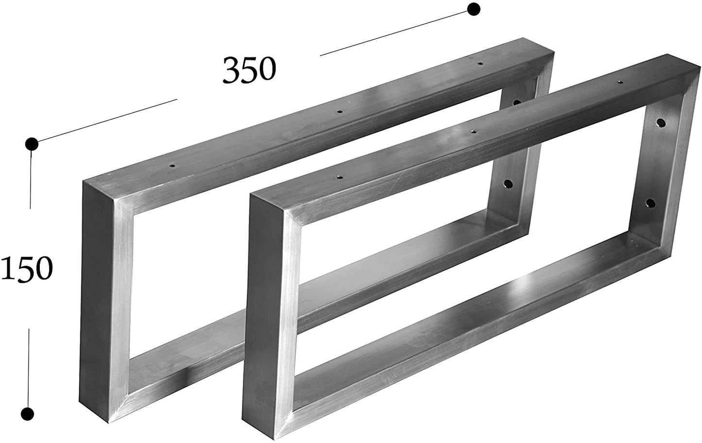 CHYRKA® Wsporniki pod umywalke stal nierdzewna 201 MK prof. 40x20