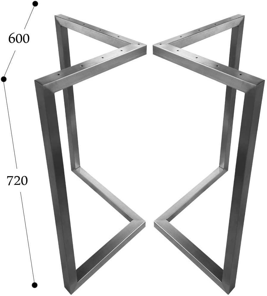 CHYRKA® V-Tischkufe Edelstahl 201 30x30 Tischgestell Rahmentisch Kufengestell Tischuntergestell MTV