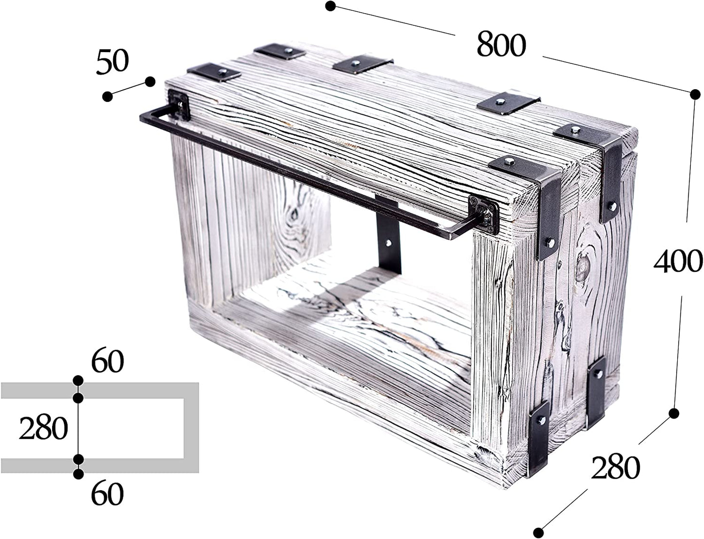 CHYRKA® BORYSLAW washbasin cabinet bathroom wall cabinet cabinet metal wood loft handmade