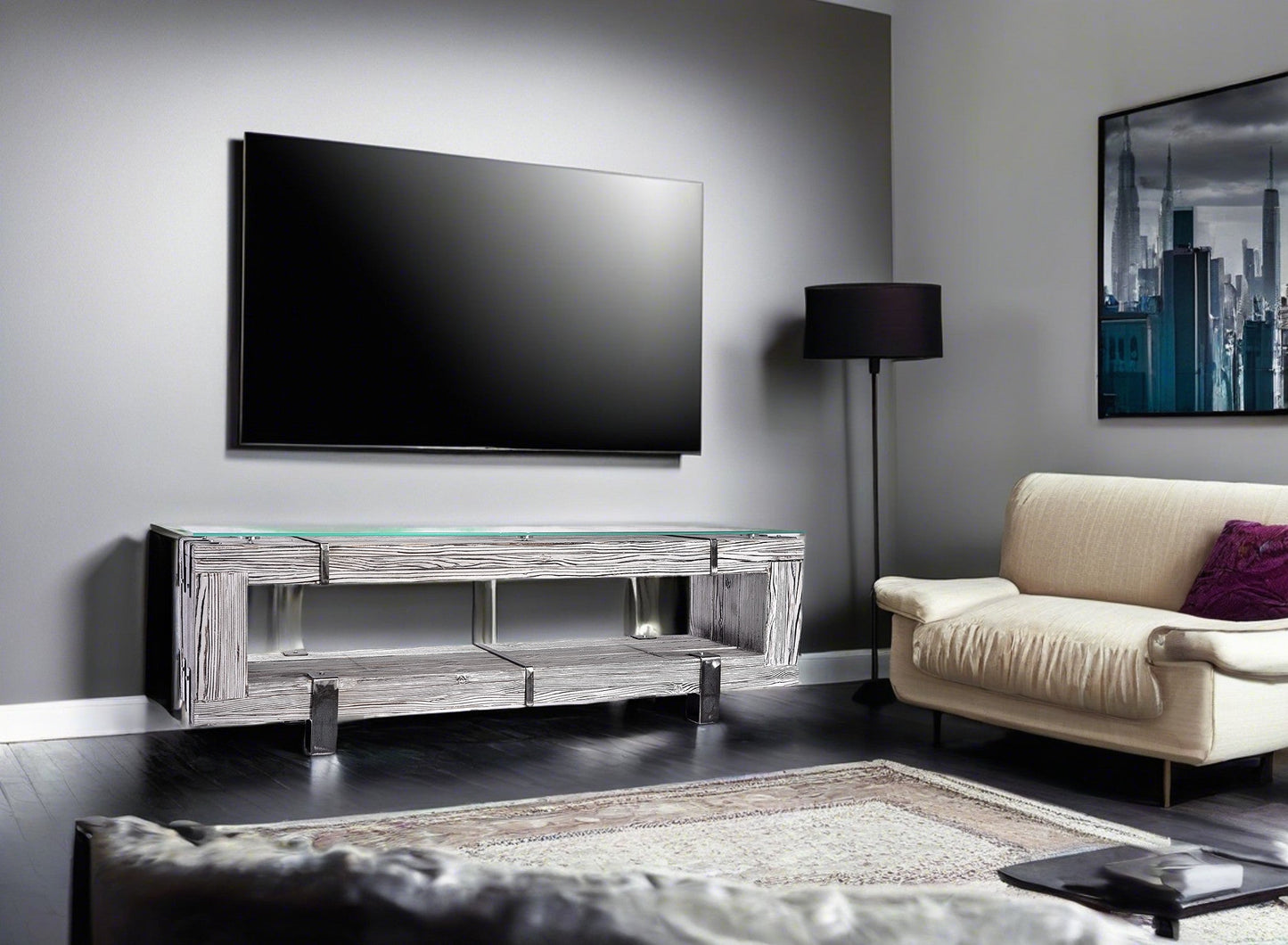 CHYRKA® Wooden TV cabinet TV Board (120-160-200 cm) BORYSLAW TV cabinet TV table