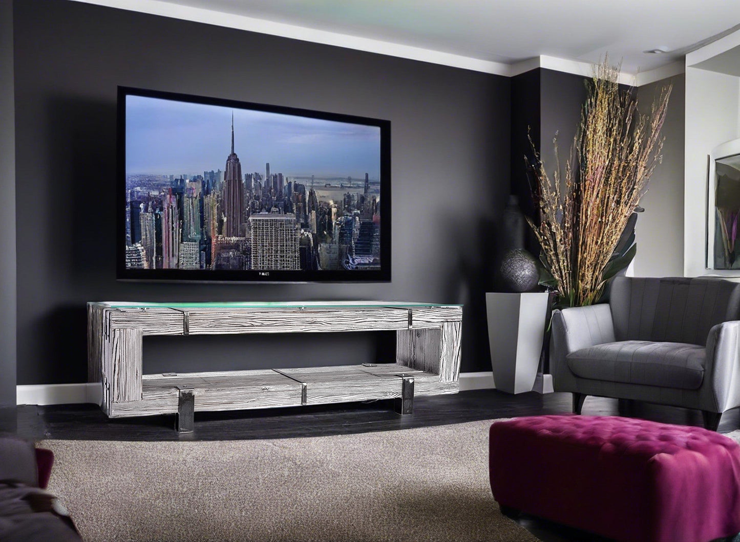 CHYRKA® Wooden TV cabinet TV Board (120-160-200 cm) BORYSLAW TV cabinet TV table