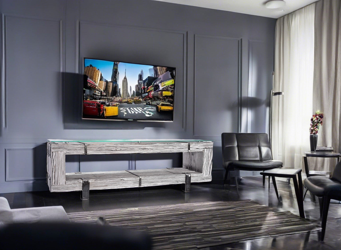 CHYRKA® Wooden TV cabinet TV Board (120-160-200 cm) BORYSLAW TV cabinet TV table