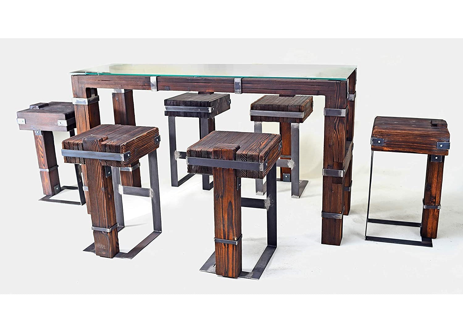 CHYRKA® Esstisch Wohnzimmertisch DROHOBYCZ Hocker Loft Vintage