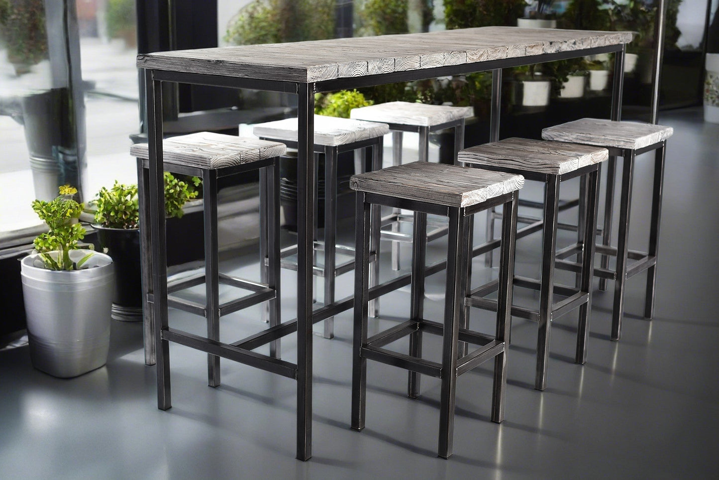 CHYRKA® Stół barowy LS stołek barowy SAMBOR meble barowe drewno metal