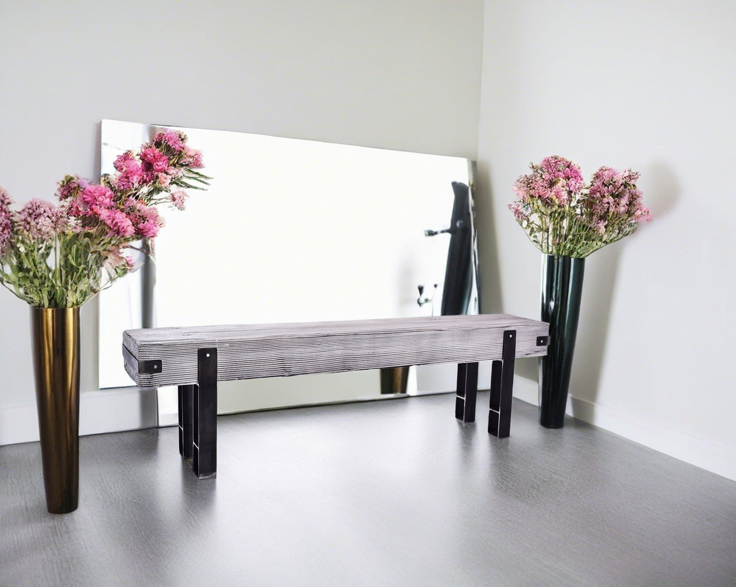 CHYRKA® Ławka LBR z litego drewna BRODY Loft Ręcznie robione