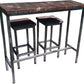 CHYRKA® Bartisch Barhocker LS Stehtisch SAMBOR BarMöbel Loft Vintage Bar Industrie Design Handmade Holz Metall