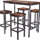 CHYRKA® Bartisch Barhocker LS Stehtisch SAMBOR BarMöbel Loft Vintage Bar Industrie Design Handmade Holz Metall